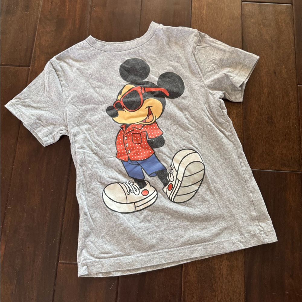 Disney Gray Mickey Mouse Kids Shirt